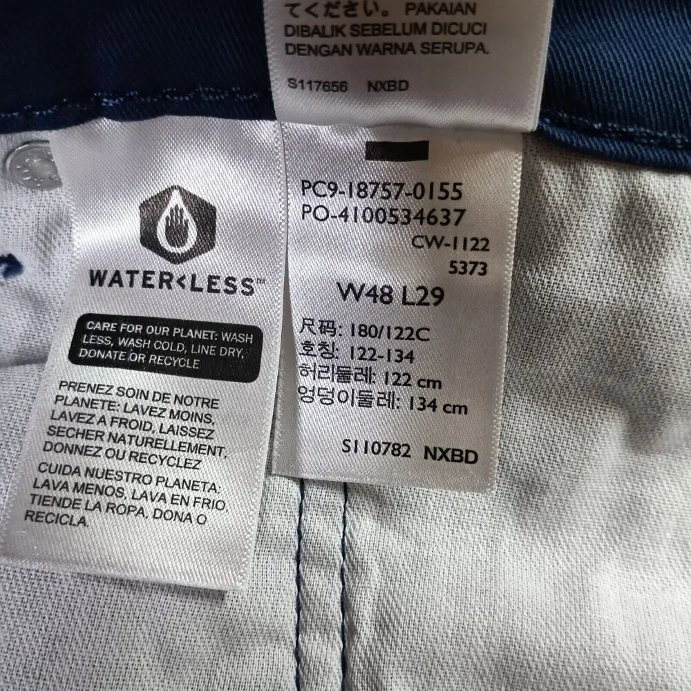 Levi's 541 Jeans Men's 48x29 Blue Athletic Taper Fit Stretch‎ Sits At Waist